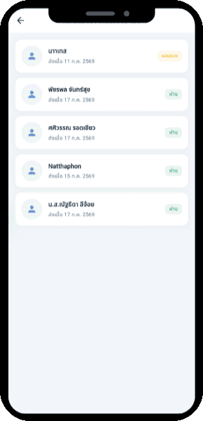 สถานะและผลย้อนดูได้